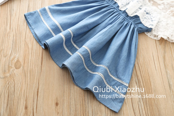 Girls Summer Dress  Fashion Lace Princess Dress