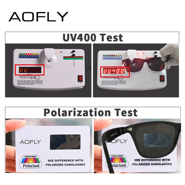 AOFLY BRAND DESIGN Classic Polarized Sunglasses Men Women Driving Square Frame Sun Glasses Male Goggle UV400 Gafas De Sol AF8083