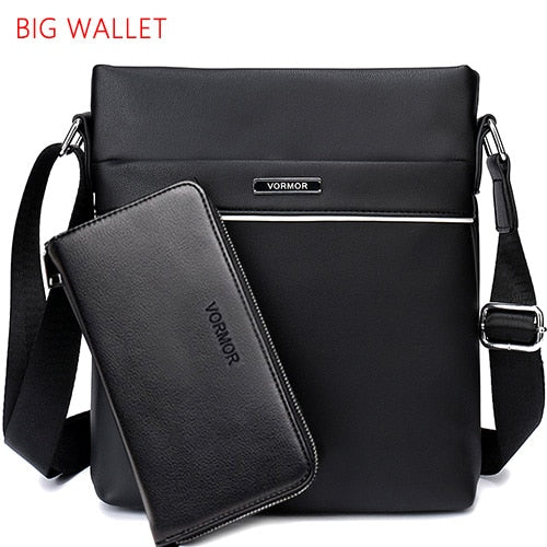 VORMOR Famous Brand Casual Men Bag Business Leather
