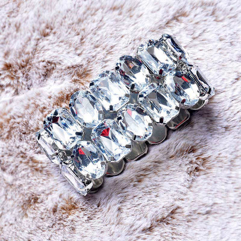 Luxury Crystal Bracelets For Women Silver color Bracelets & Bangles Femme Bridal Wedding Jewelry 2019  RV-BS-SH8159