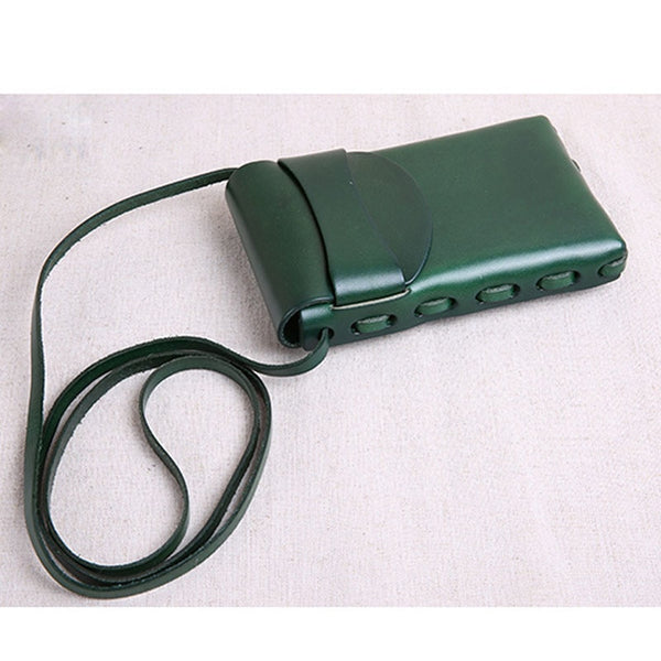 New original handmade leather mobile phone bag mini female bag small bag top layer leather Messenger bag