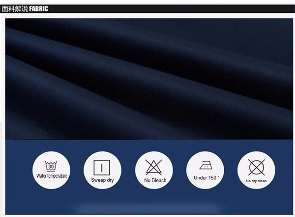 Men Cotton Casual Business Shirt Long Sleeve Solid Color