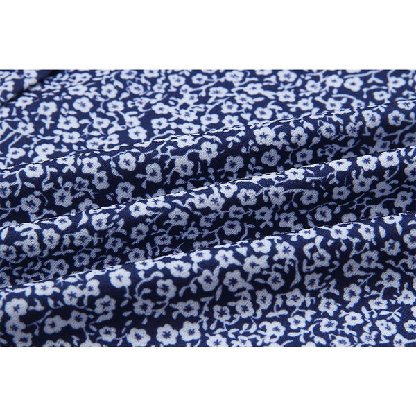 Women Fashion Print Summer Beach Dress With Pocket