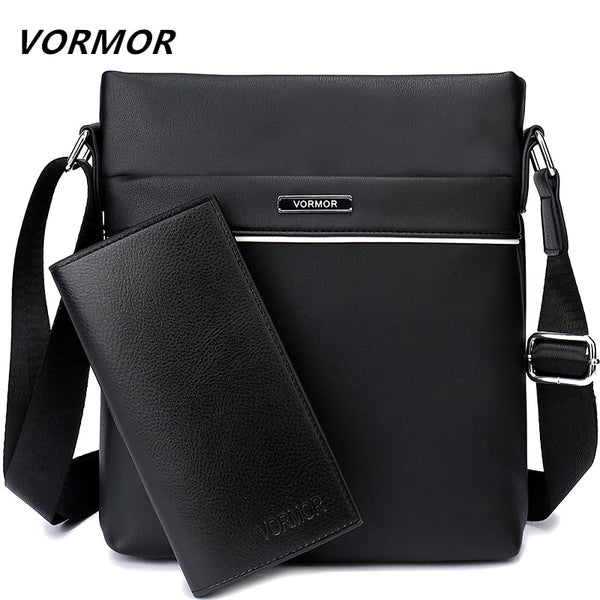 VORMOR Famous Brand Casual Men Bag Business Leather