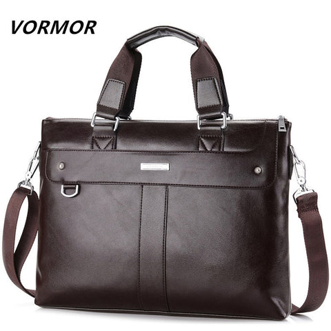Men Casual Briefcase Business Shoulder Bag Leather