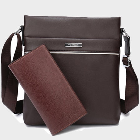 VORMOR Famous Brand Casual Men Bag Business Leather