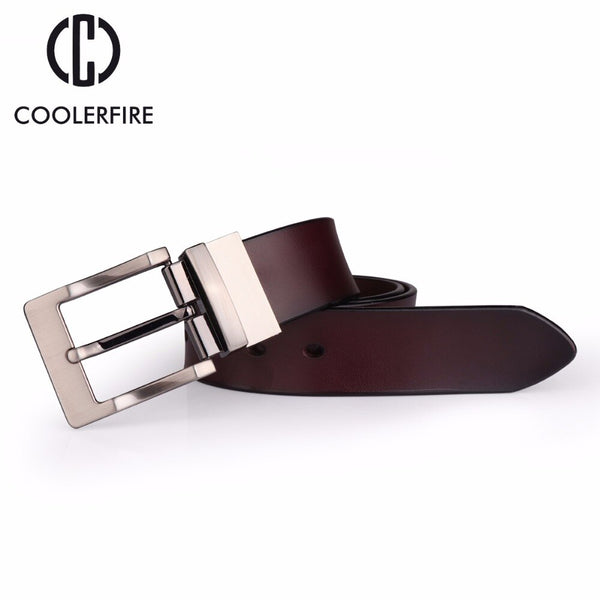 COOLERFIRE 2018 Fashion Men genuine leather belts high quality vintage style male strap classic jeans belts for men 058