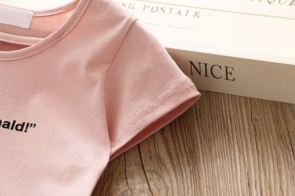 2019 Baby Girl's Outfits Set Cotton T Shirt and Floral Skirt Fashion Children Summer Clothing Suit Cute Set for Baby Girl