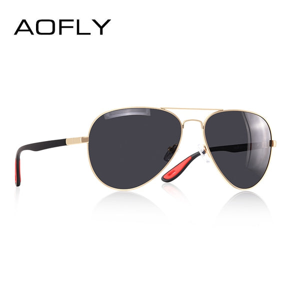 AOFLY BRAND DESIGN Classic Polarized Sunglasses Men Women Driving Pilot Frame Sun Glasses Male Goggle UV400 Gafas De Sol AF8186