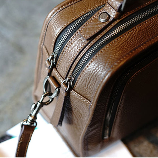 Cowhide handheld women's bag new stylish simple leather large capacity single shoulder crossbody bag