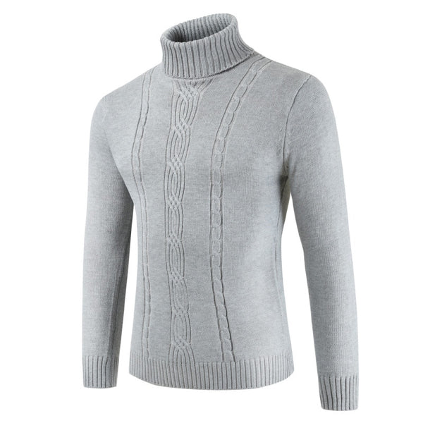 Winter High Neck Thick Warm Sweater Men Turtleneck Brand Mens Sweaters Slim Fit Pullover Men Knitwear Male Pull Homme