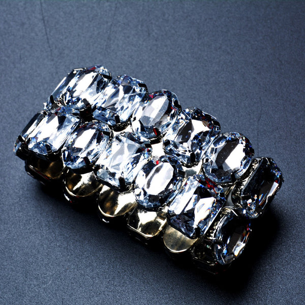  Luxury Crystal Bracelets For Women Silver color Bracelets & Bangles Femme Bridal Wedding Jewelry 2019  RV-BS-SH8159