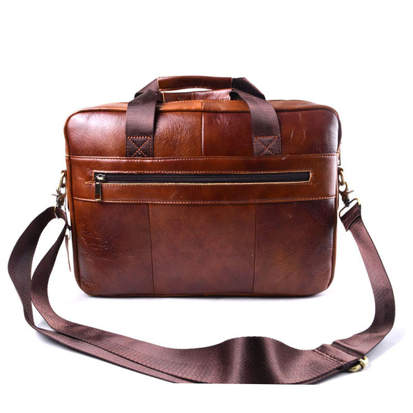 Genuine Cowhide Leather Mens Business Briefcase Laptop Bags Men's Travel Bag Portfolio Men Shoulder Bag Man Handbag