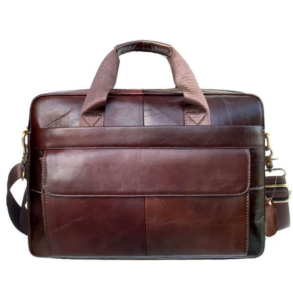 Genuine Cowhide Leather Mens Business Briefcase Laptop Bags Men's Travel Bag Portfolio Men Shoulder Bag Man Handbag