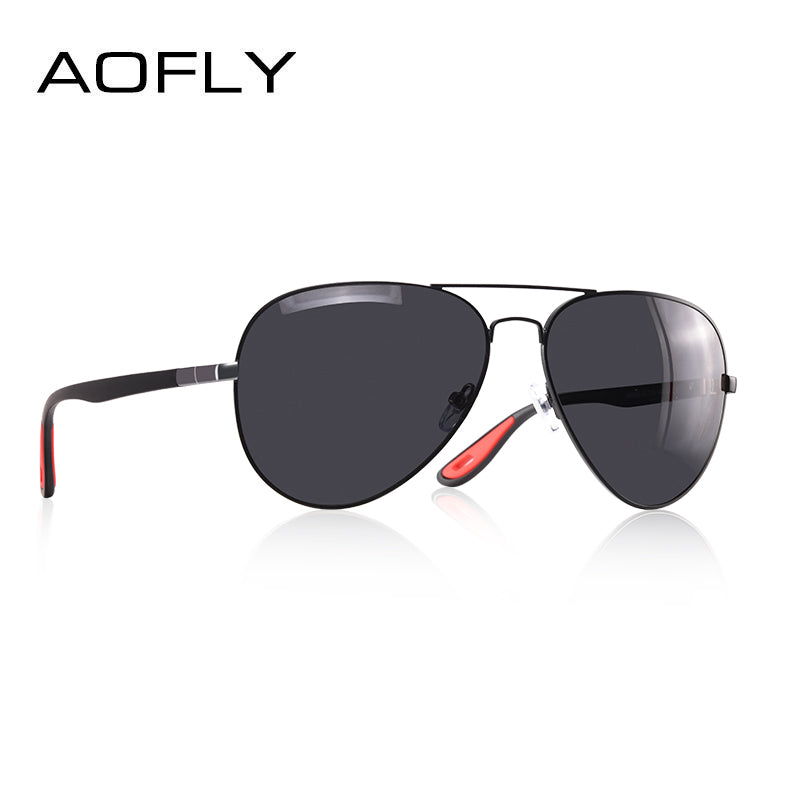 AOFLY BRAND DESIGN Classic Polarized Sunglasses Men Women Driving Pilot Frame Sun Glasses Male Goggle UV400 Gafas De Sol AF8186