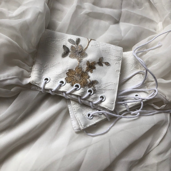 Seiwnibu Newest Fashion Runway 2018 Suit Set Women's Long Sleeve womens Blouse+High waist embroidery beading 2 piece Skirt Set