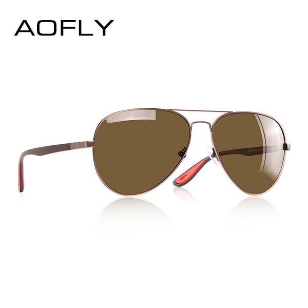 AOFLY BRAND DESIGN Classic Polarized Sunglasses Men Women Driving Pilot Frame Sun Glasses Male Goggle UV400 Gafas De Sol AF8186