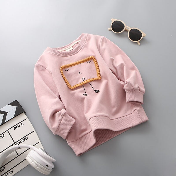 YorkZaler Boys Sweatshirt Fall Kids Cartoon Long Sleeve Hoodies White Basic Tops 2019 New Autumn Children Pullover Tracksuit