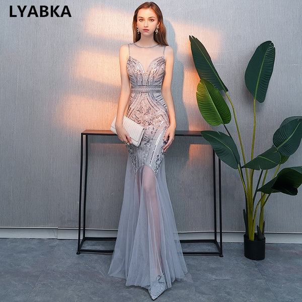 Vestido De Festa Mermaid Evening Dress High Quality Black Evening Dresses Long Dress Robe De Soiree 2019 Evening Dress Elegant