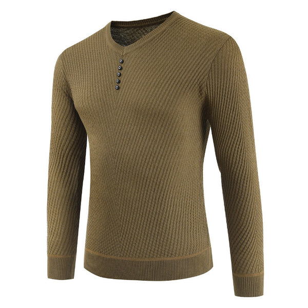Sweater Men Casual V-Neck Pullover Autumn Slim Fit Long Sleeve Shirt Mens Sweaters Knitted Cashmere Wool Pull Homme