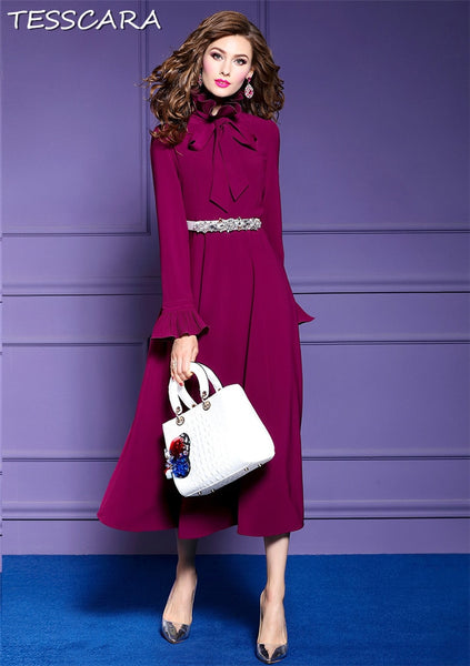 Women Spring & Autumn Elegant Vintage Dress Festa