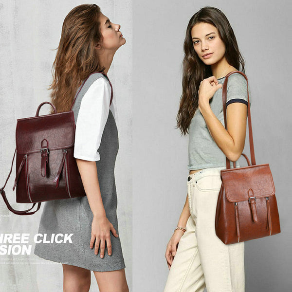 Woman Shoulder Bag Anti Theft PU Leather Backpacks