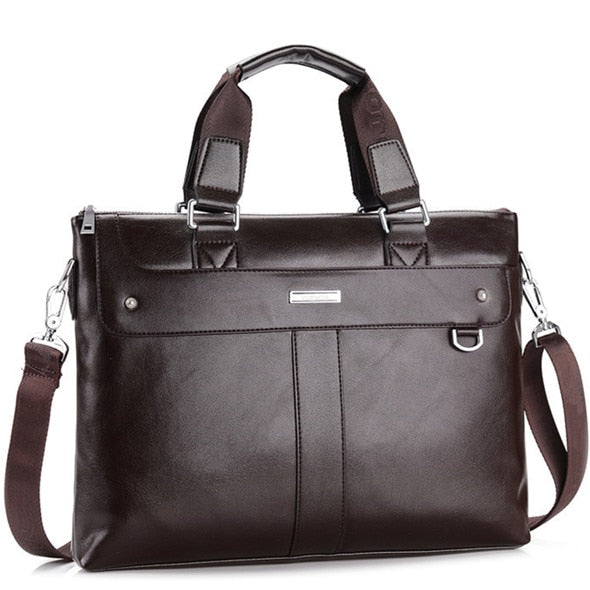 Men Casual Briefcase Business Shoulder Bag Leather