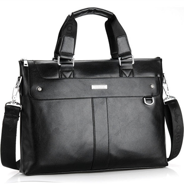 Men Casual Briefcase Business Shoulder Bag Leather