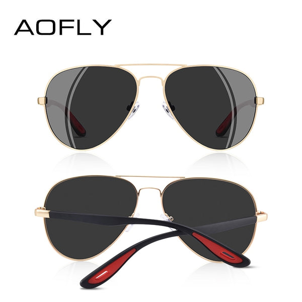 AOFLY BRAND DESIGN Classic Polarized Sunglasses Men Women Driving Pilot Frame Sun Glasses Male Goggle UV400 Gafas De Sol AF8186