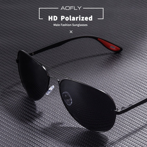 AOFLY BRAND DESIGN Classic Polarized Sunglasses Men Women Driving Pilot Frame Sun Glasses Male Goggle UV400 Gafas De Sol AF8186