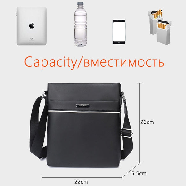 VORMOR Famous Brand Casual Men Bag Business Leather