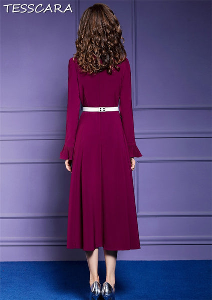 Women Spring & Autumn Elegant Vintage Dress Festa